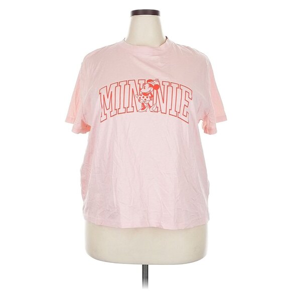 DISNEY Minnie Mouse Pink Logo T Shirt Size 2X NEW NWT - Picture 3 of 4